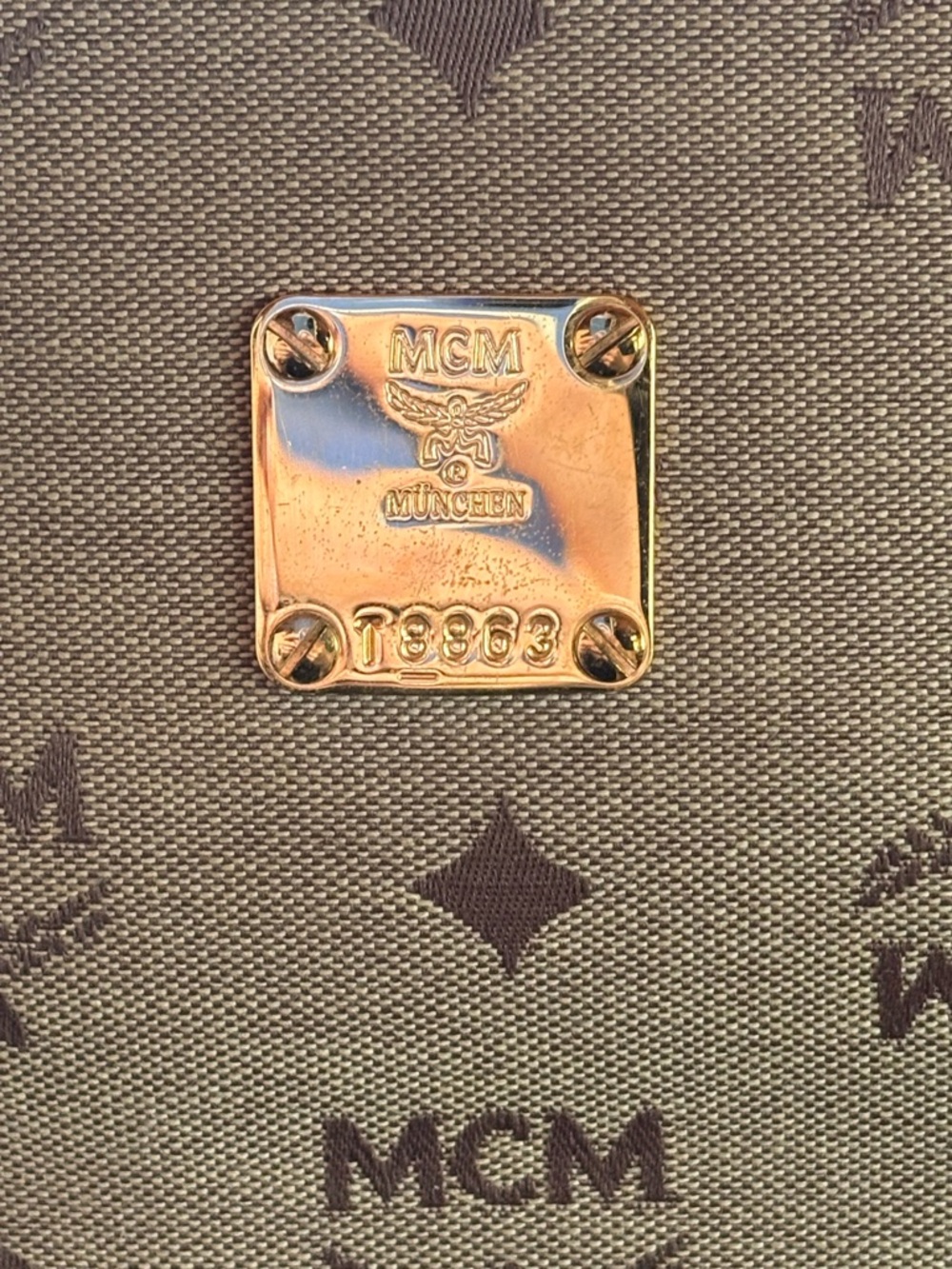 MCM Jacquard Mini Shoulder Tote Bag with gold hardware - Picture 5 of 15
